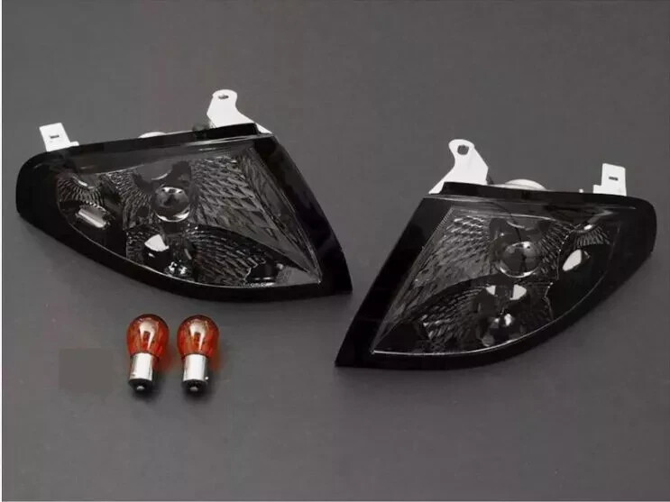 Smoked Crystal Front Corner Signal Lights Fit NISSAN SKYLINE R32