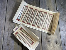 VINTAGE ANTIQUE BIKE BICYCLE WATER TRANSFER DECALS GOLD  RED ARROWS CANADA