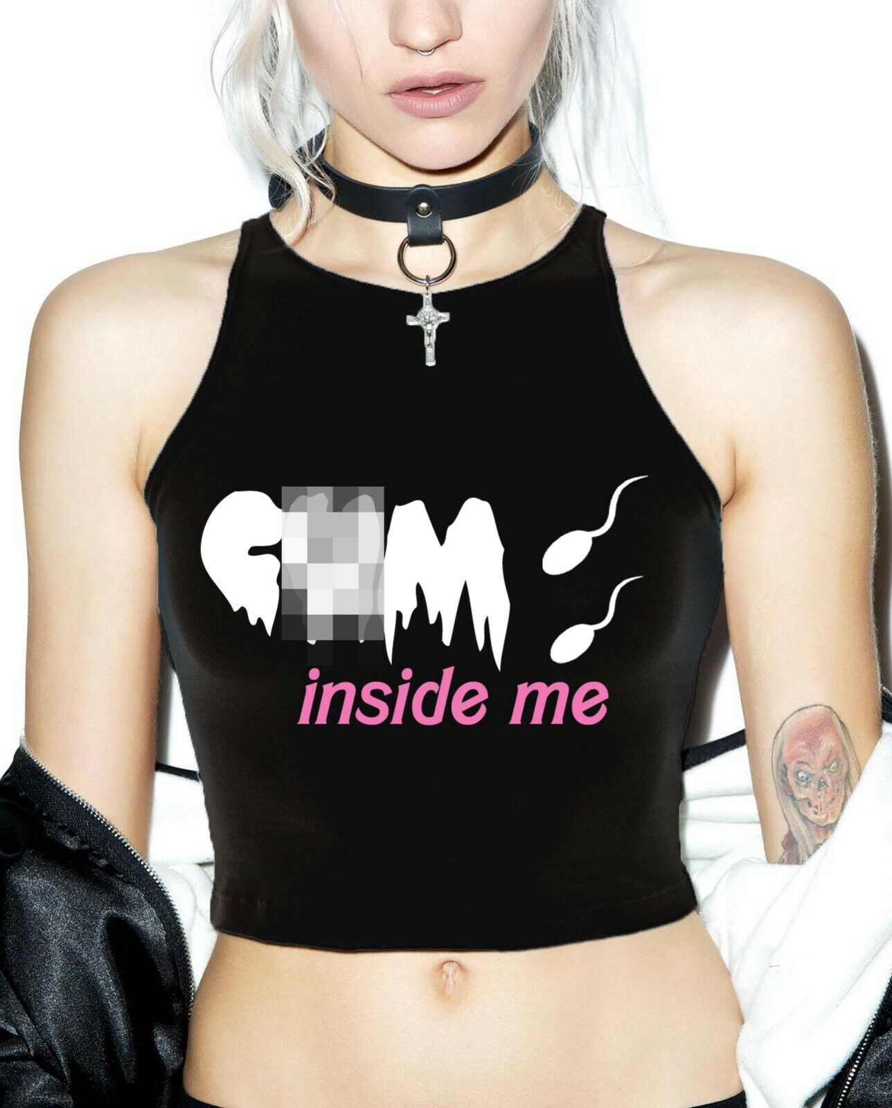 Cum Inside me - Cute Women's Cropped Vest Top - Sexy Ladies Porn Naughty  Dirty | eBay