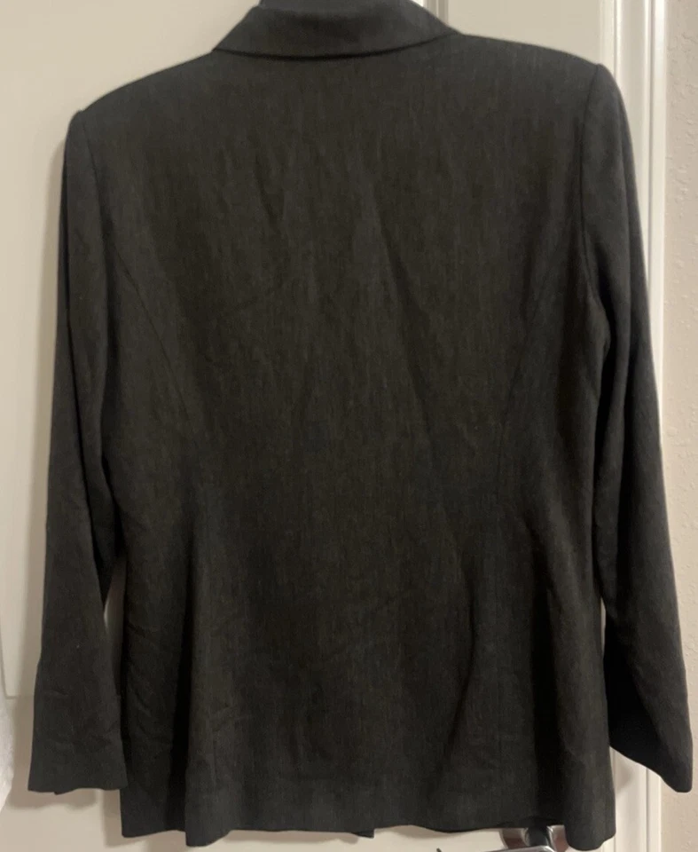 Blazer B Moss Tailor Mujer 10 Gris Afilado Forrado 4 Botones Chaqueta Usado en Excelente Condición Foto 2 de 4