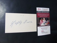 LEFTY GROVE Signed Index Card JSA Certified 