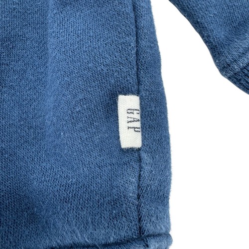 Baby Gap Toddler Monster Hoodie Boy 2T Navy Blue Cotton Blend 3D Zipper Mouth - Picture 6 of 7