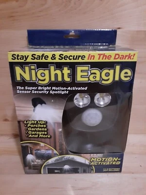 New! NIGHT EAGLE Wireless Motion-Activated LED Super- Bright Security Spotlight! - Image 1 of 4