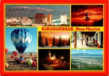 Vtg Albuquerque, New Mexico, USA Multi-view Postcard Hot Air Balloon