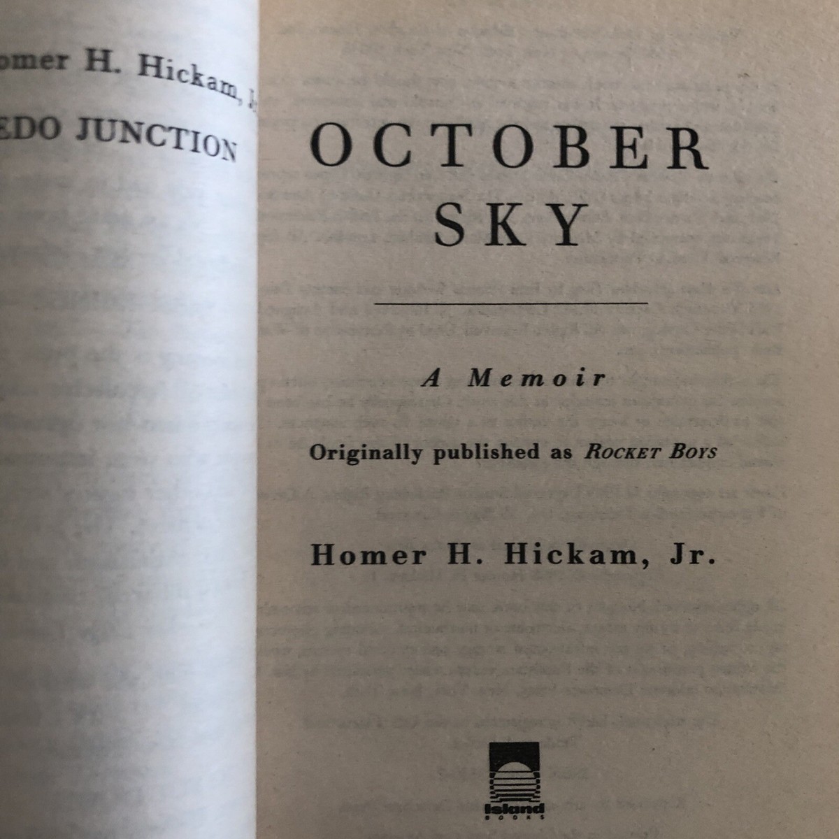 October Sky - By Homer H Hickam Jr 1999 Vintage Dell Paperback | eBay