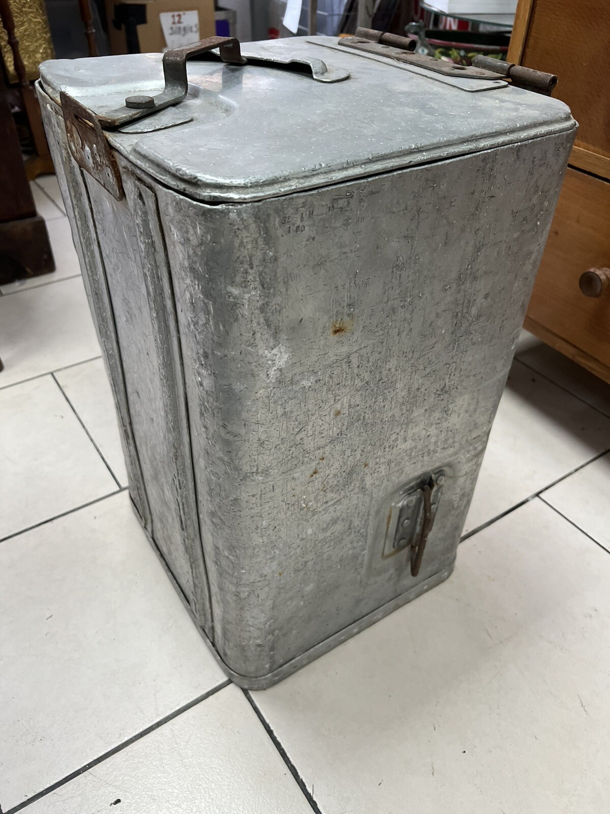 Vintage Aluminium Grundy Bin Insulated Container eBay