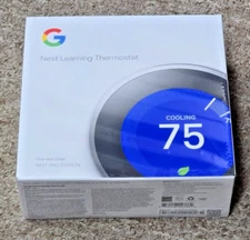 Nest 3rd Generation Programmable Thermostat T3008US -Stainless Steel Pro Edition