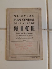 Nouveau plan central de la ville de Nice offert hôtel des étrangers old city map