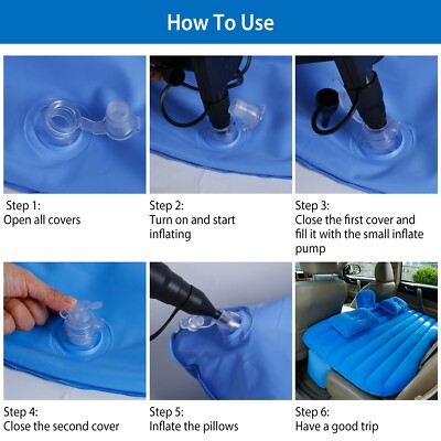 Car Air Bed Sleep Travel Inflatable Mattress Seat Sleep Rest with