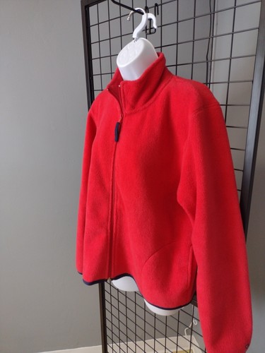 Tommy Hilfiger Jacket Woman's Size XL Fleece Red Full Zip With Pockets Garment - Picture 3 of 8