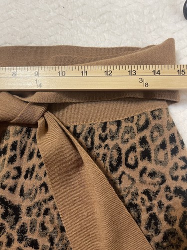 Moth By Anthropologie Tie Waist Weather Wide Leg High Waist Leopard Hose Medium - Bild 9 von 12
