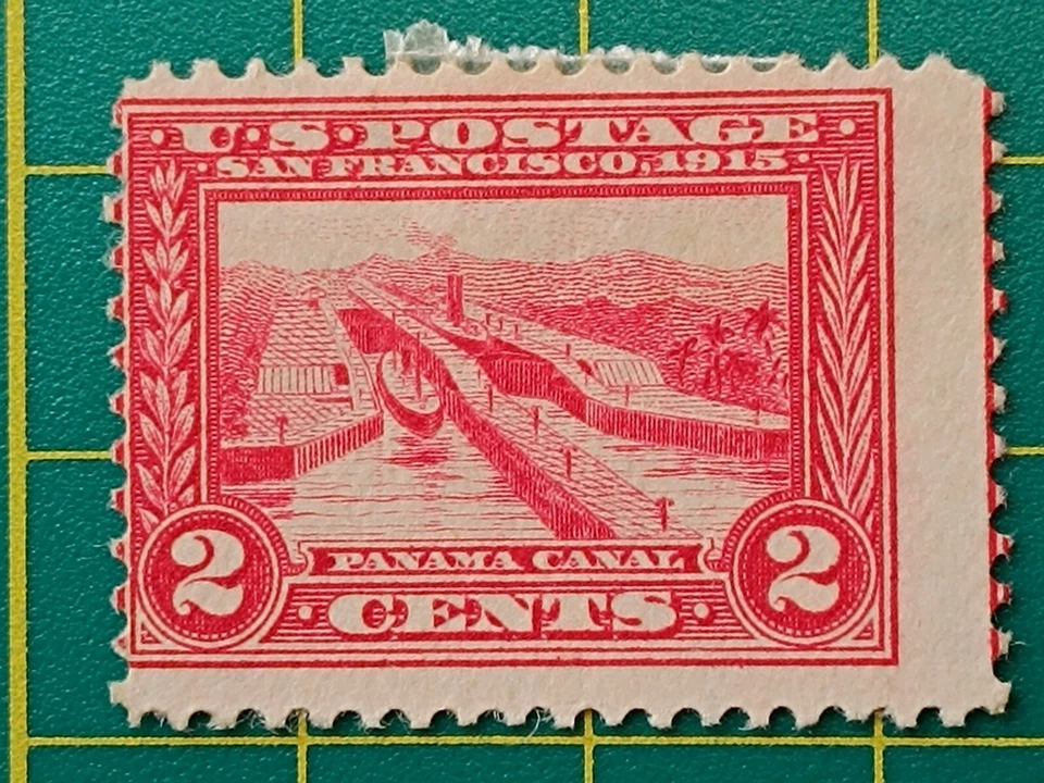 US stamp 1913, Sc A145, #398, 2c, Misperforated, MLH - Image 4 of 4