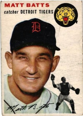1954 TOPPS # 88 - MATT BATTS - DETROIT TIGERS - SET BREAK