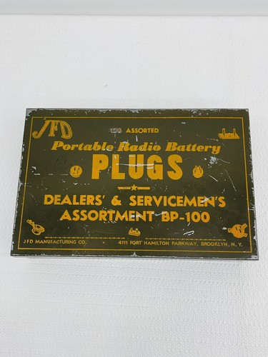 JFD PORTABLE RADIO BATTERY PLUGS DEALERS & SERVICEMEN’S ASSTORTMENT BP-100 BOX