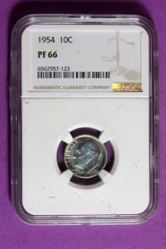 1954 NGC PF66 Roosevelt Dime #B34532