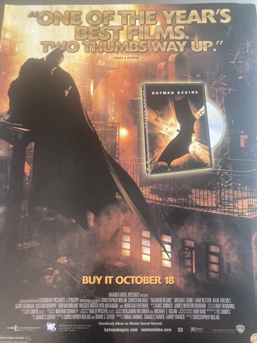 Print Ad For Batman Begins On DVD  Free Shipping - 第 3/3 張圖片