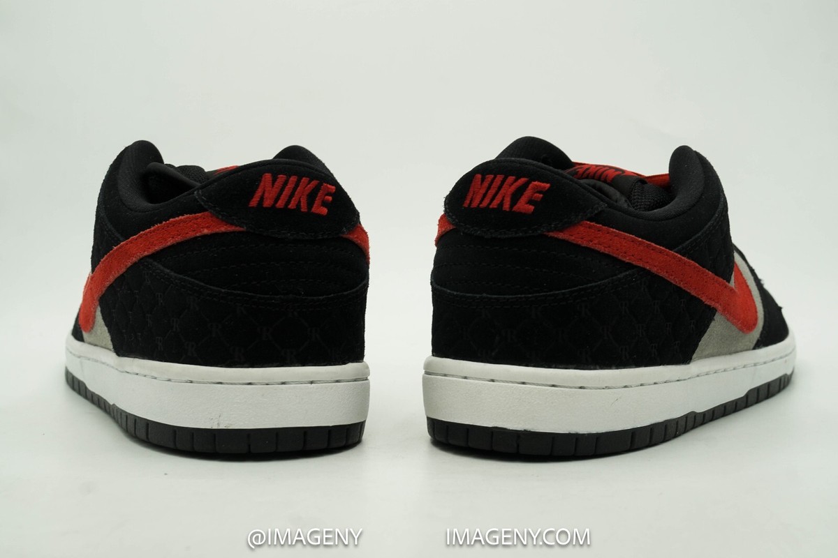NIKE DUNK SB LOW USED SIZE 8.5 PRIMATIVE PAUL RODRIGUEZ BLACK RED 