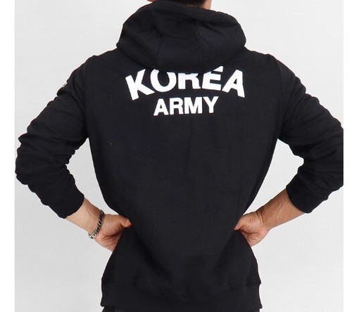 KOREA ARMY ROKA Thermal Lined Military Hoodie Sweatshirt Long Sleeve - Imagen 2 de 9