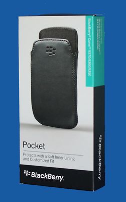 100%ORIGINAL BlackBerry Curve 9370,9360,9350 Ledertasche - Schwarz - NEU