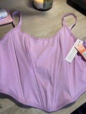 Colsie Xl Pink Pullover Corset With Shear Back B 