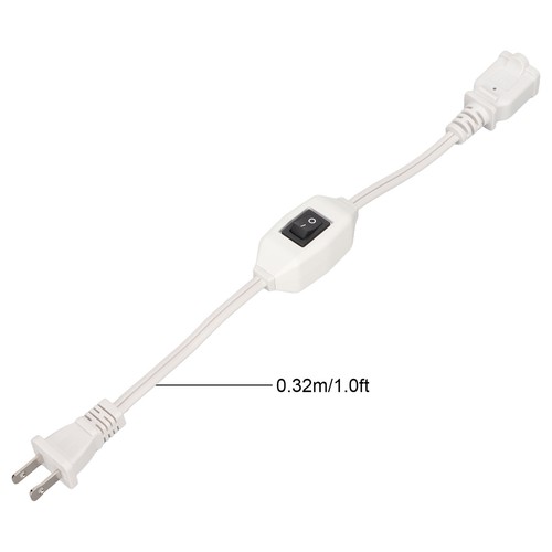 US Power Extension Cord With On Off Switch US AC 2 Prong Male Female Power Cable