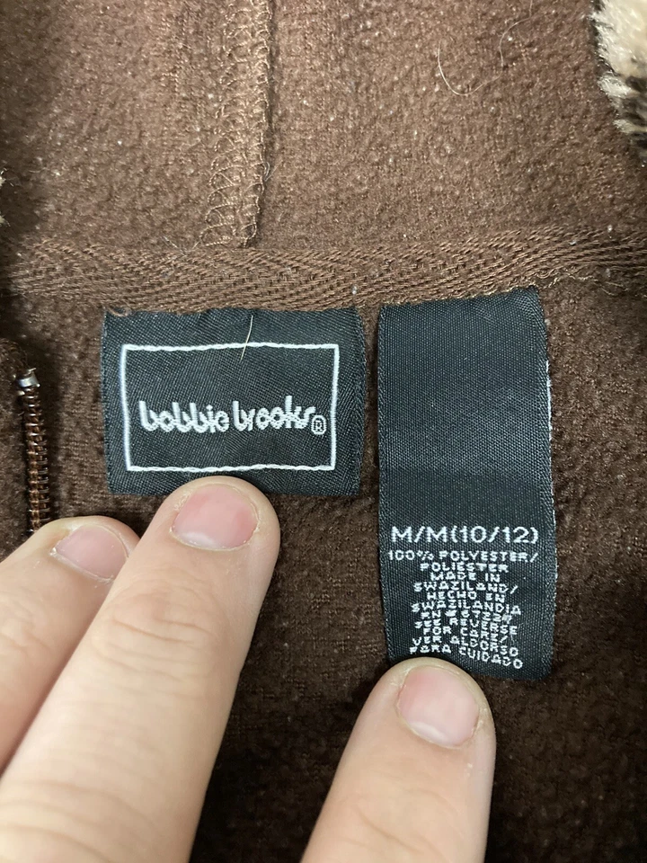 Chaqueta Bobbie Brooks para mujer talla M 10/12 marrón poliéster con piel sintética Foto 4 de 4
