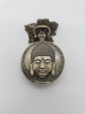 Buddha Head Pocket Watch - New Battery