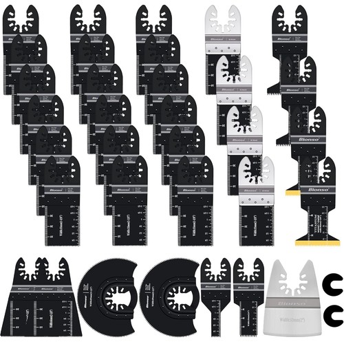 35 PCS Oscillating Saw Blades, Multitool Kit for Wood Metal Plastics