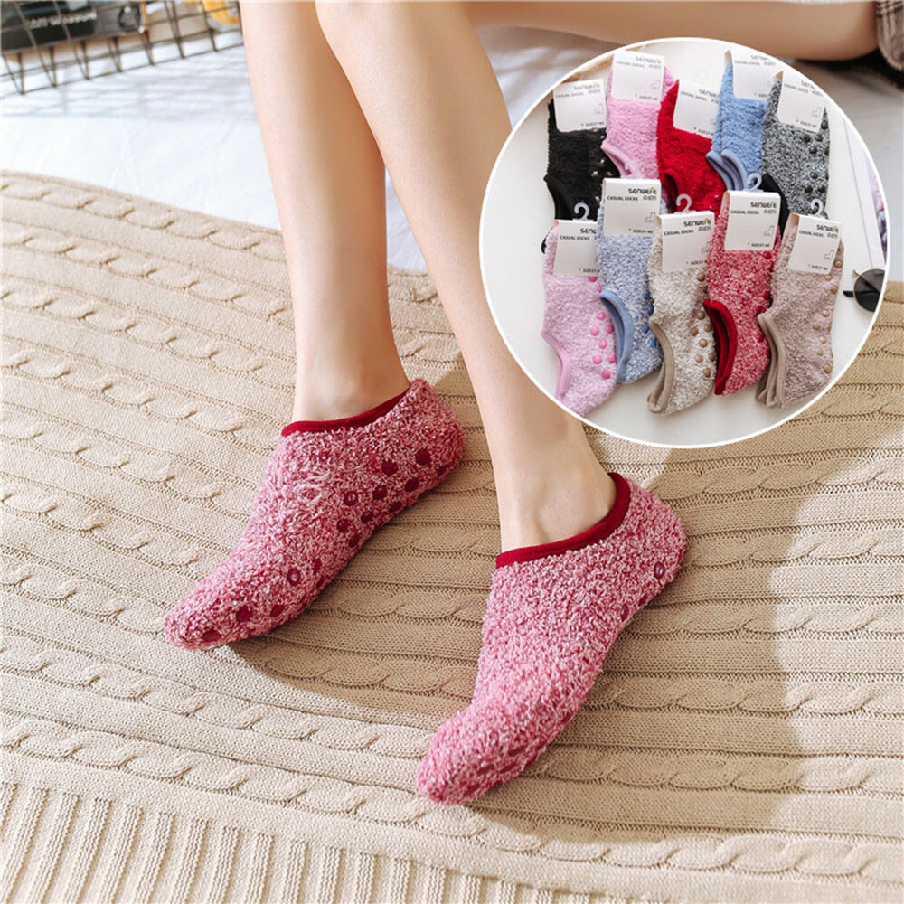 APL Nuove Calze Calde da Donna Antiscivolo Spesse Solide Pantofole da Letto Caviglia R ↑