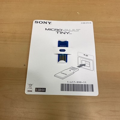 NEW OEM Sony Micro Vault Tiny 1GB USB 2.0 Flash Drive USM1GH Blue Portable Card