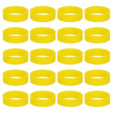 50Pcs Silicone Rubber Bands Non-slip 1.22 Inch for Art, Yellow