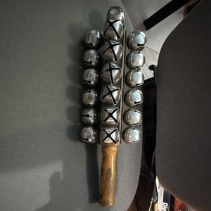  Sleigh Bells with Wooden Handle