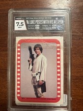 Star Wars Graded Sticker Set Of 4, #13,16, 36, and 42 Luke Poses With His Weapon