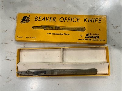 Rare Vintage The BEAVER Office Knife Blade Original Box
