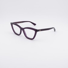 NEW Gucci GG1686O 011 Shiny Transparent Dark Purple 54mm Eyeglasses
