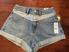 NEW with Tags PacSun Two Toned Mom Shorts High Waisted Women s Size 24