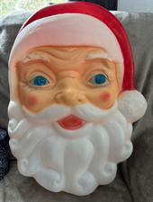 Vintage General Foam Plastic Santa Head Light Up