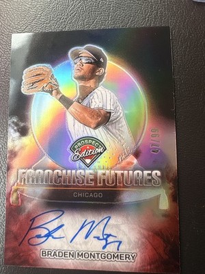 25 Panini Prospect Franchise Futures auto Braden Montgomery  Red Prizm /99 