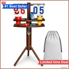 Cornhole Scoreboard with Drink Holders Magnetic Bottle Opener Tripod Base 0 to