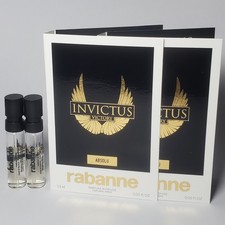 2 x PACO RABANNE Invictus Victory Absolu Parfum intense sample lot set - 0.05oz