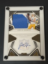 2020 Panini Playbook Justin Herbert Rookie Patch Auto Booklet #'d /99