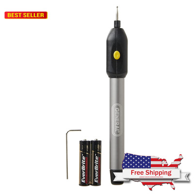 General Tools Cordless Engraving Pen for Metal - Diamond Tip Etching Tool for