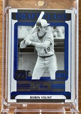 ROBIN YOUNT /15 - DRAFT CLASS ‘73 **BLUE SSP PANINI 2024 Three and Two #44
