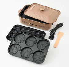 BRUNO Eevee Friends Compact Hot Plate Brown Pokemon Takoyaki pancakes Japan