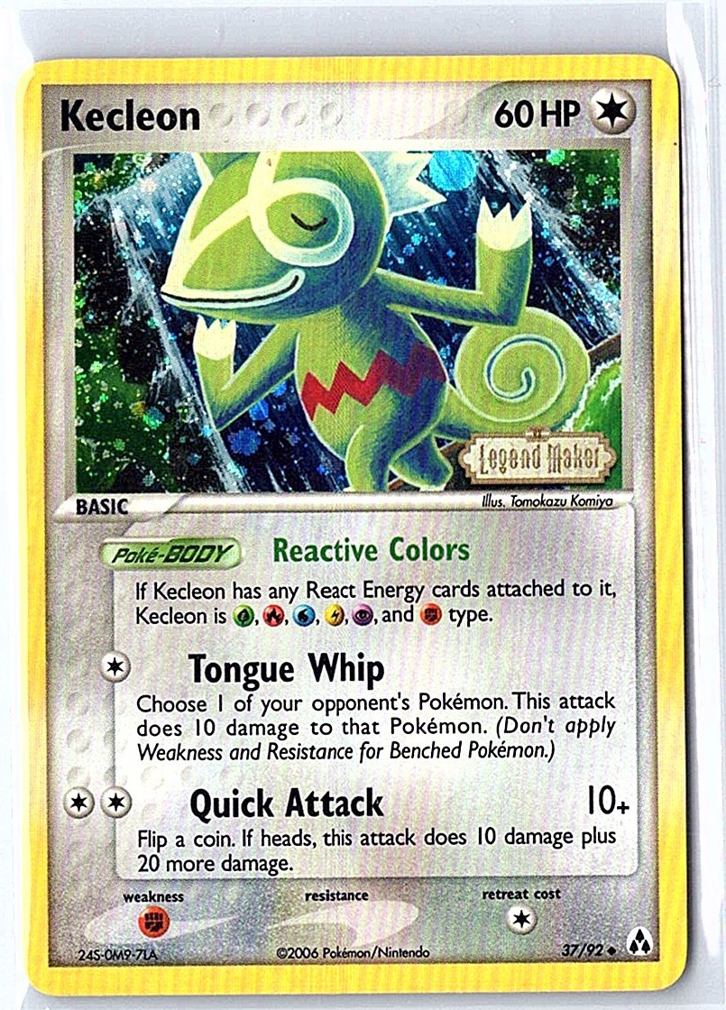 Pokemon Card EX Legend Maker Kecleon Stamped Reverse Holo 37/92 Collection LP