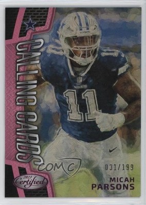 2023 Certified Calling Cards Mirror Pink 31/199 Micah Parsons #CALL-5 1ja4