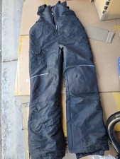 Swiss Tech Kids' Black Snow Ski Suit Bib Overalls Pants, Size Large 14-16 