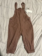 Rylee + Cru Baby Overalls Cinnamon Size 12-18 Months Onepiece