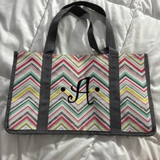 Thirty-One Organizing Utility Tote Bag Chevron Pattern With An A
