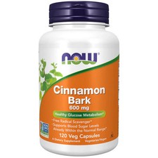 Cinnamon Bark 120 Veg Caps 600 Mg by Now Foods